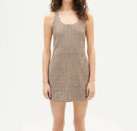Thinking Mu - Round Neckline Trouser Mini Dress