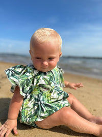 Vignette - Girl's Printed Miranda Ruffle Bubble Onesie