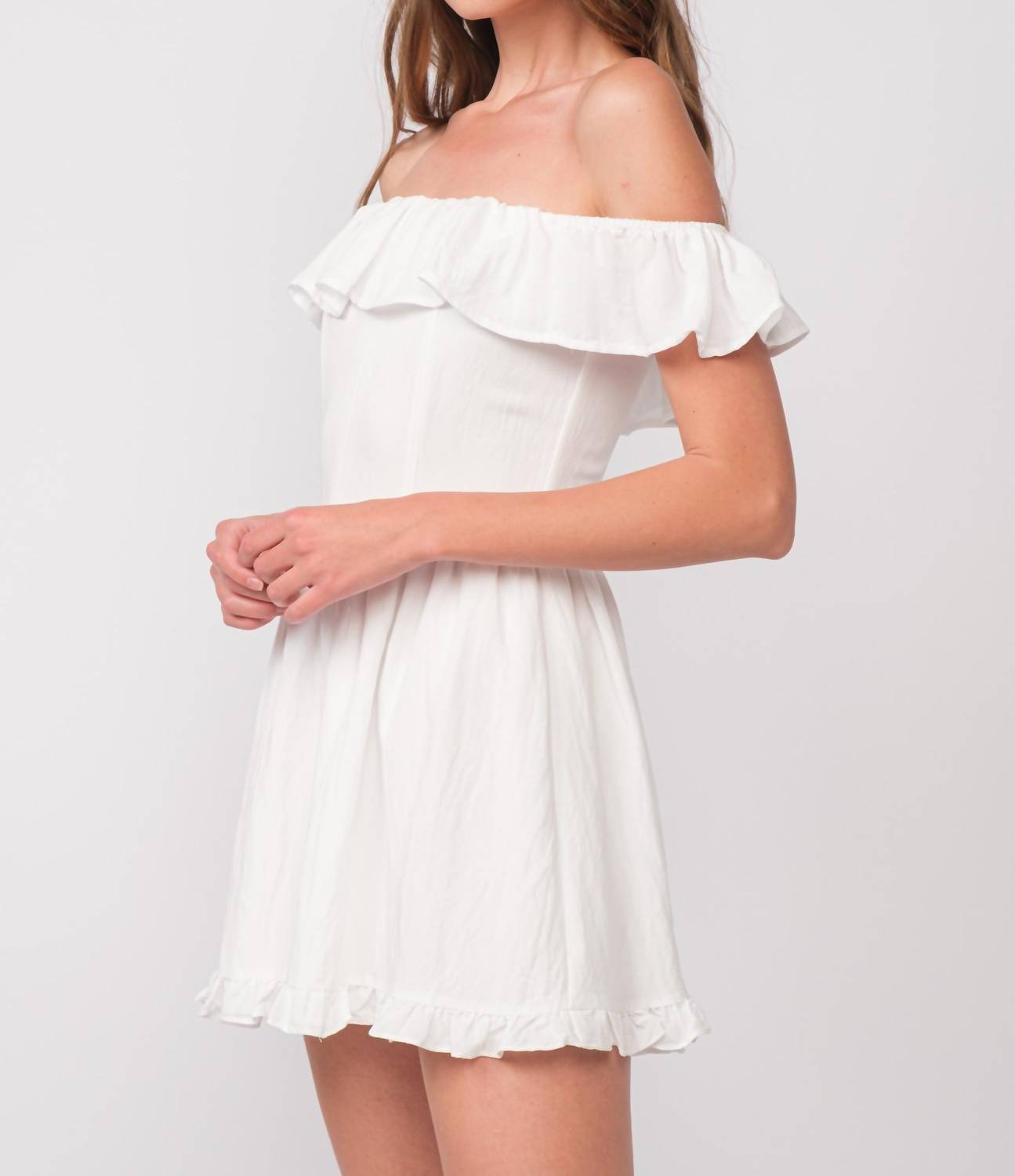 Sky To Moon - Off The Shoulder Mini Dress