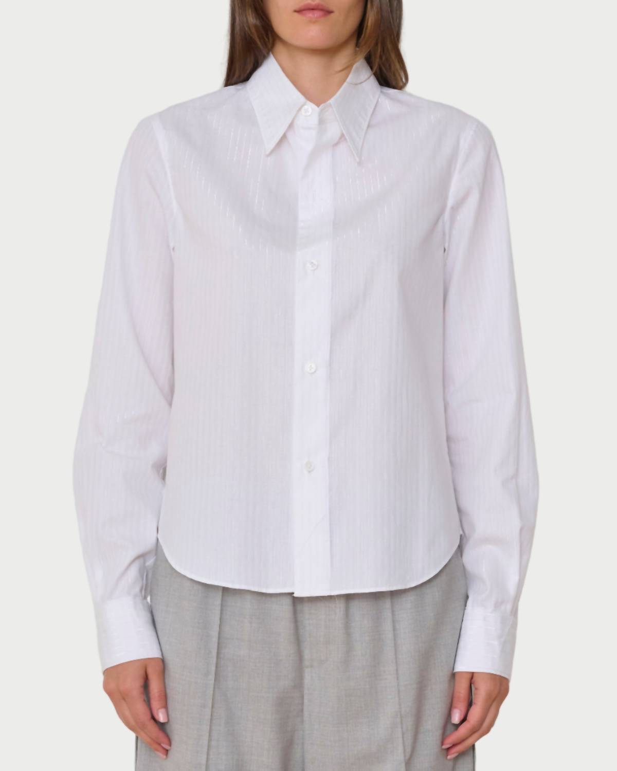 WE-AR4 Rebel Shirt Top in white - women's long sleeve top
