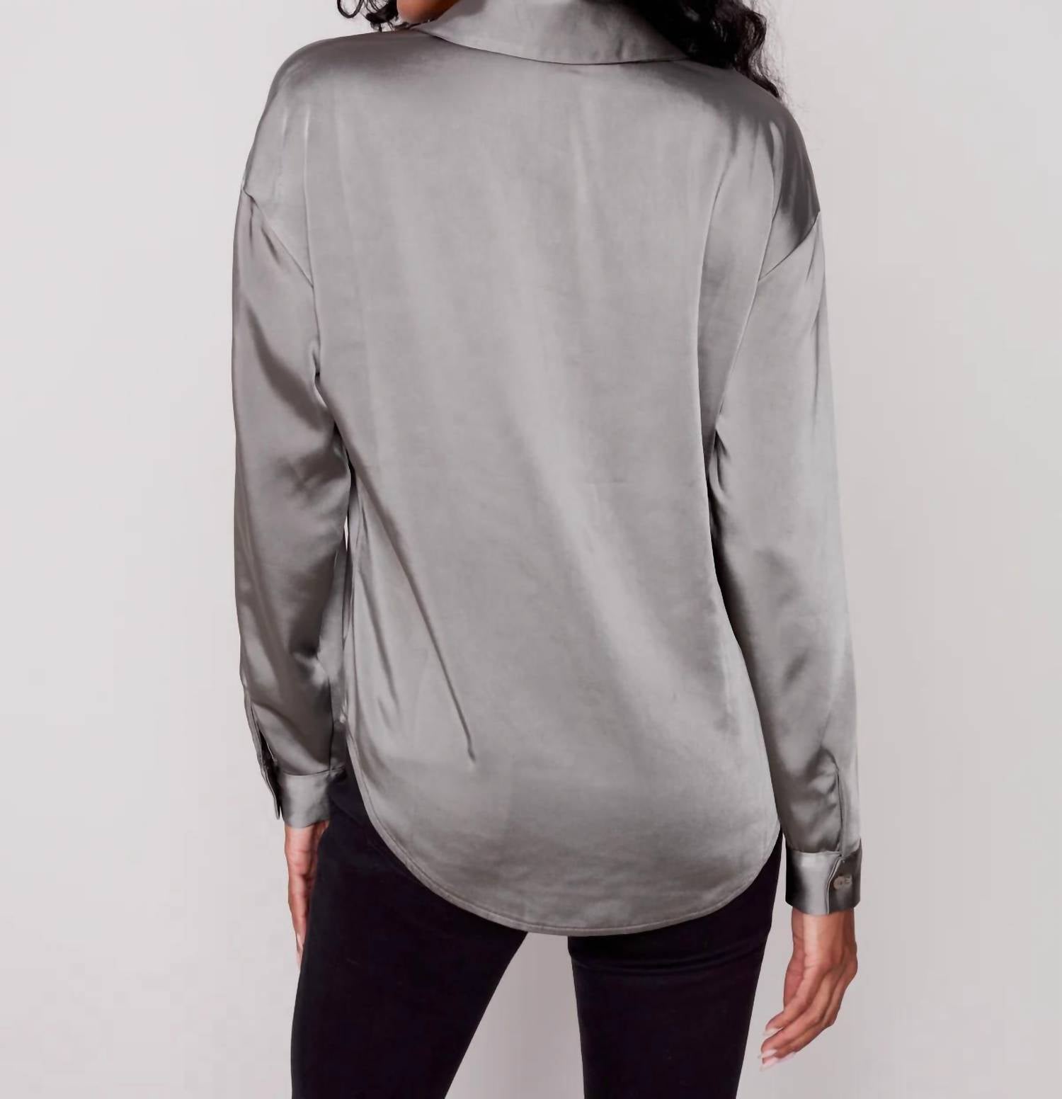 Charlie B - Printed Gusty Satin Shirt