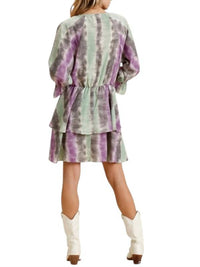 Umgee - Tie Dye Ruffled Layered Dress