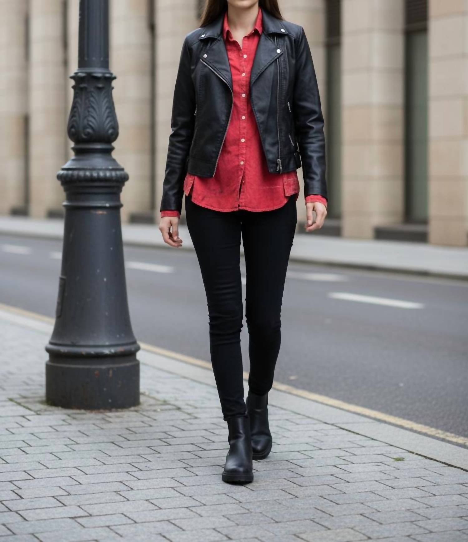 Coalition LA Women's Leather Jacket in black - women's jacket
