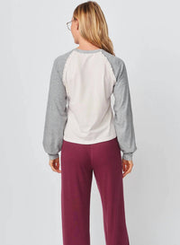 Sundry - Ruffle Baseball Tee Top