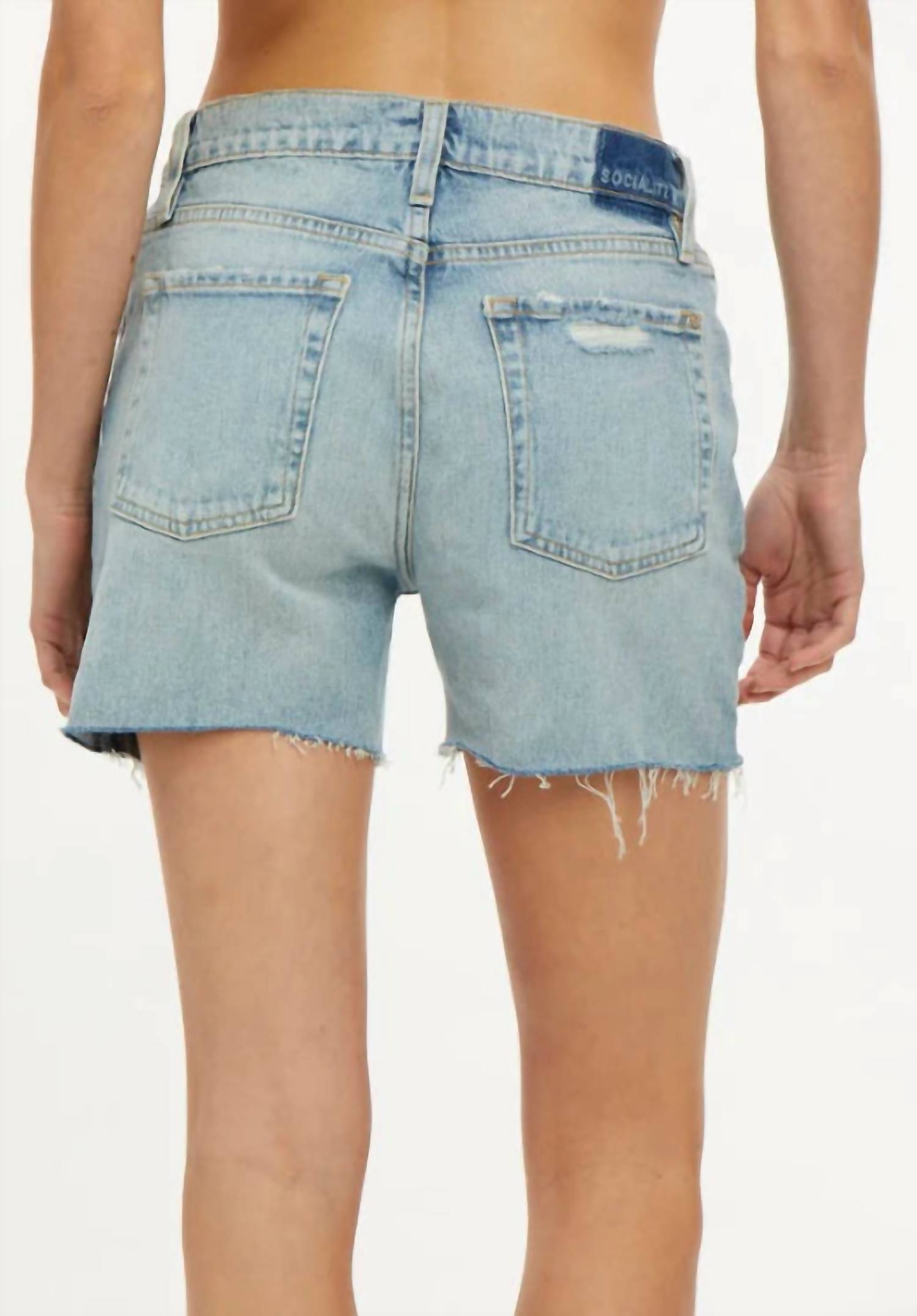 Raw Hem Denim Short