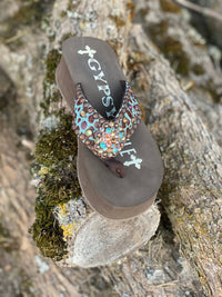 Gypsy Soule Women's Soule Lori Sandal in brown multi - women's sandal