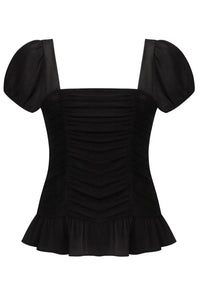 Katie J NYC Ariel Dress in black - kids' dress - detail view