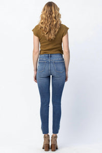 Judy Blue - Edinburg High Rise Split Hem Skinny Jeans - Regular Sizing