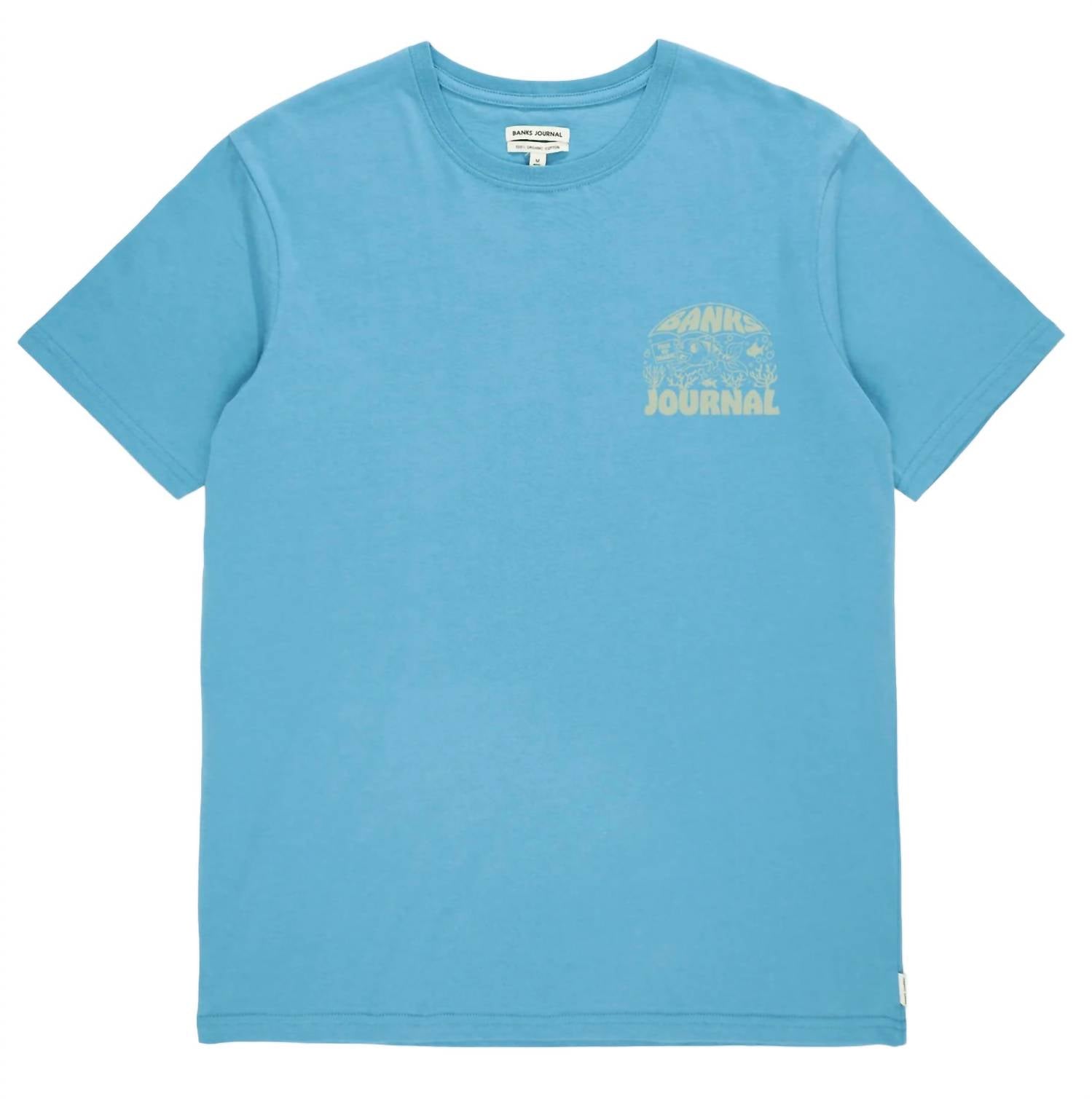 Banks Journal Women's Maritime Faded Tee Shirt - Plus in cyan blue - women's t-shirt