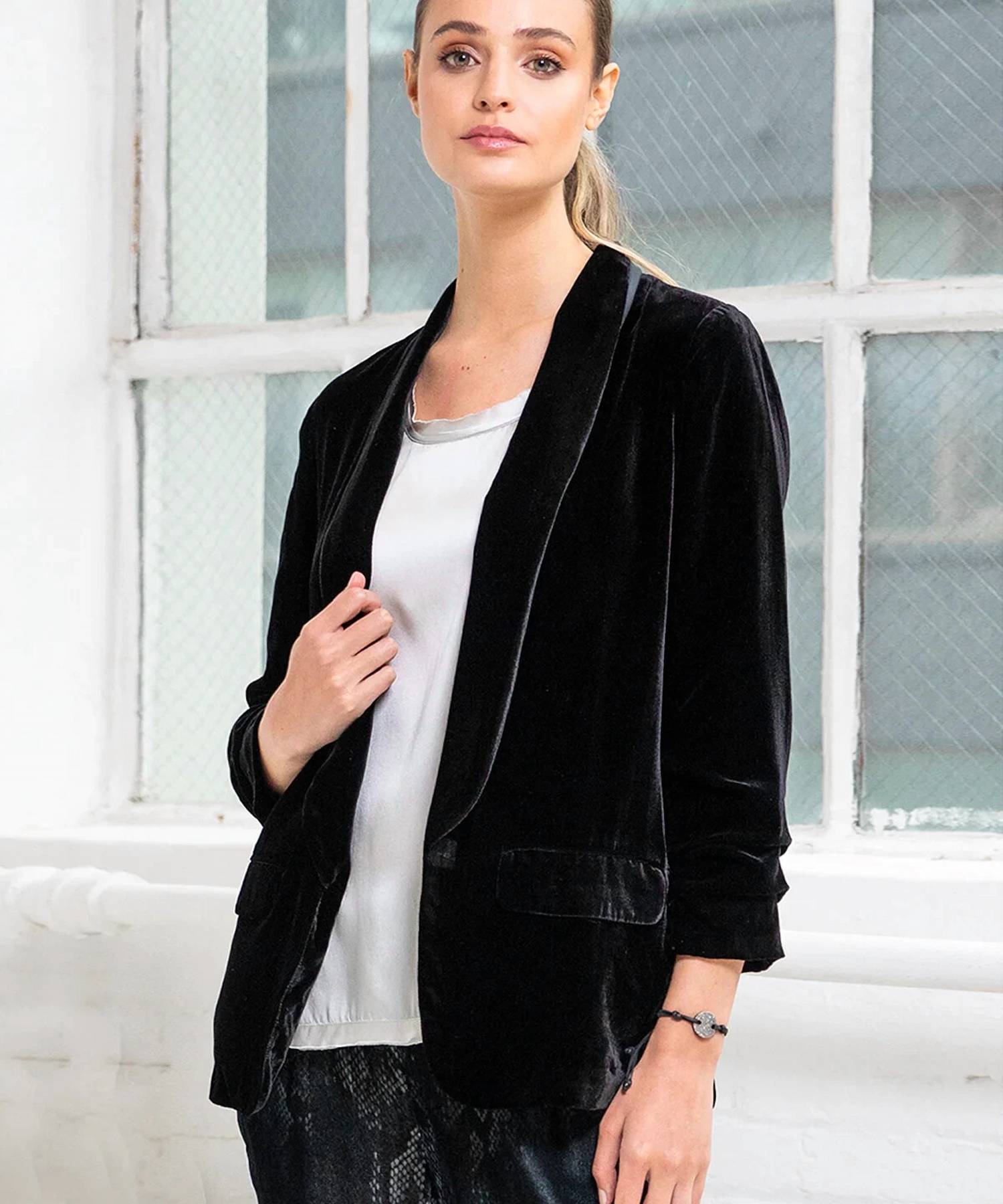 Go By Go Silk - Scrunch Sleeve Jacket