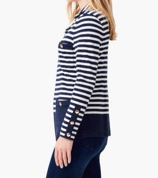 Nic + Zoe - Striped City Charm Knit Blazer