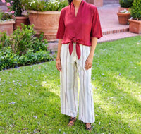 Karen Kane - Flare Sleeve Tie-Front Top