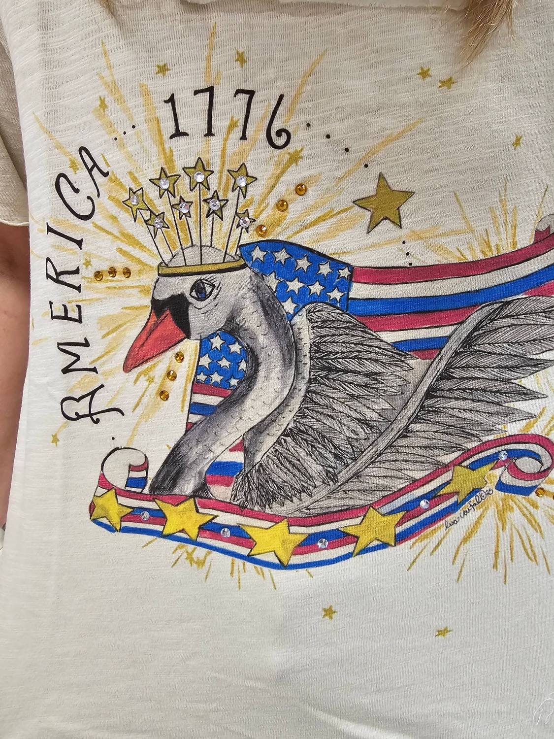 A Rare Bird - America Swan Tattered Tee