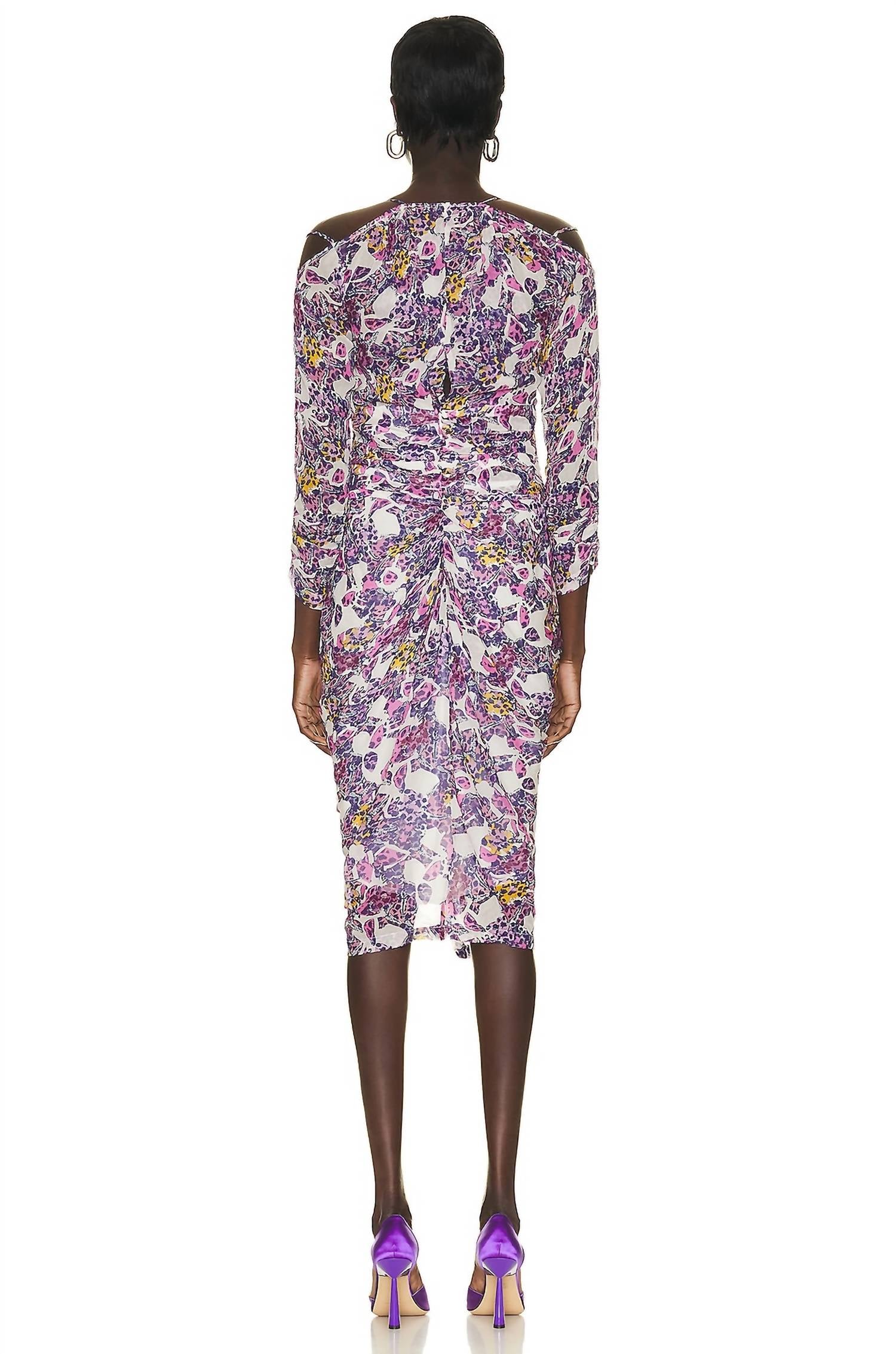 Iro - Jarida Mixed-print Pleated Viscose Dress
