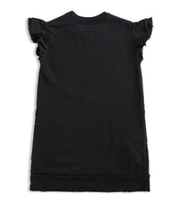 Girls Ruffled Sleeve Sweat Dress