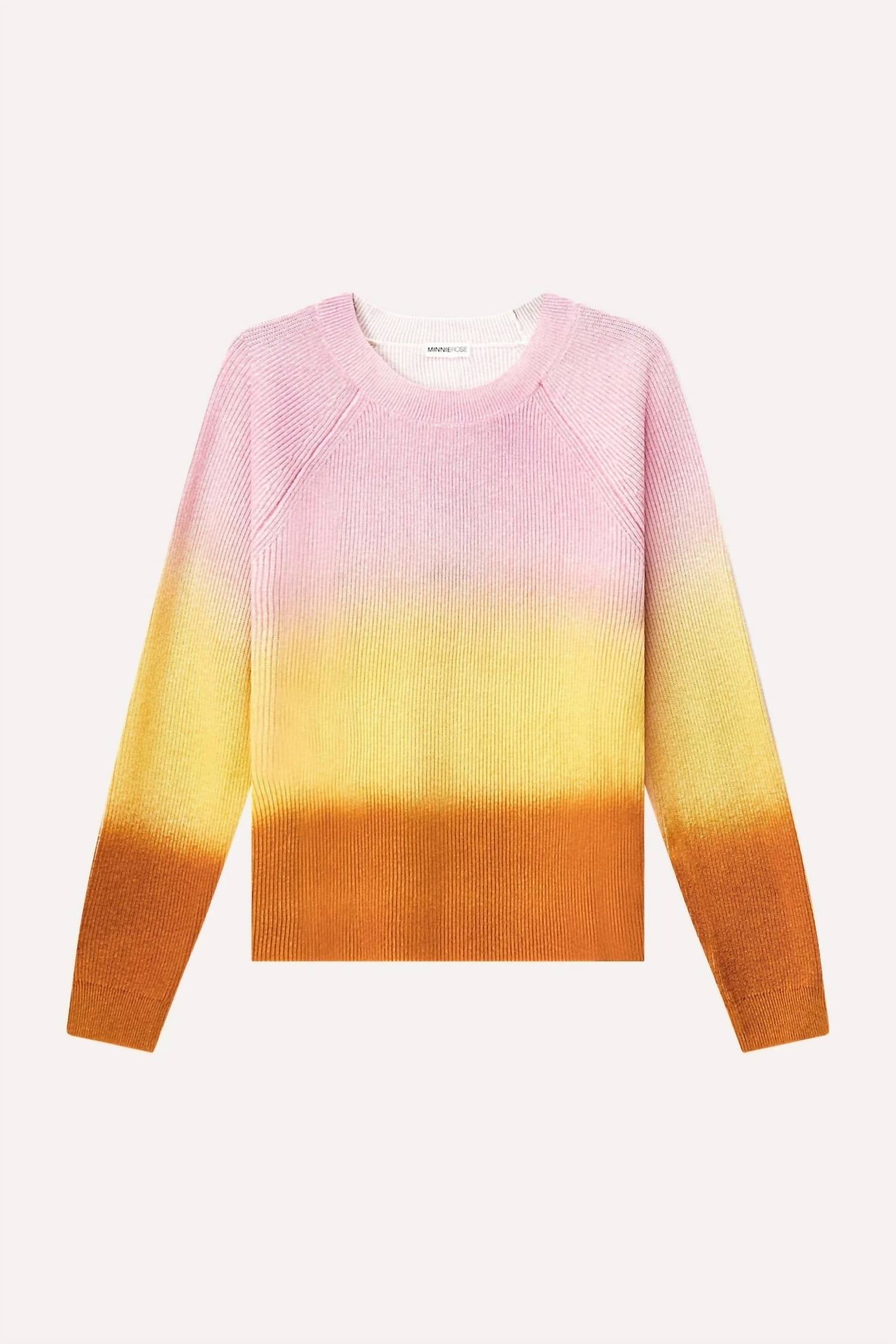 Minnie Rose - Cotton Cashmere Ombre Baby Shaker Crew Sweater