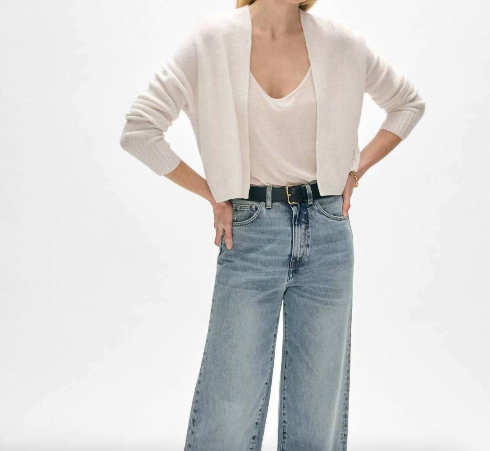 White + Warren - Cashmere Featherweight Open Cardigan