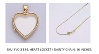 The Crowns - Women's Customized Floating Heart Locket Locket & Chain