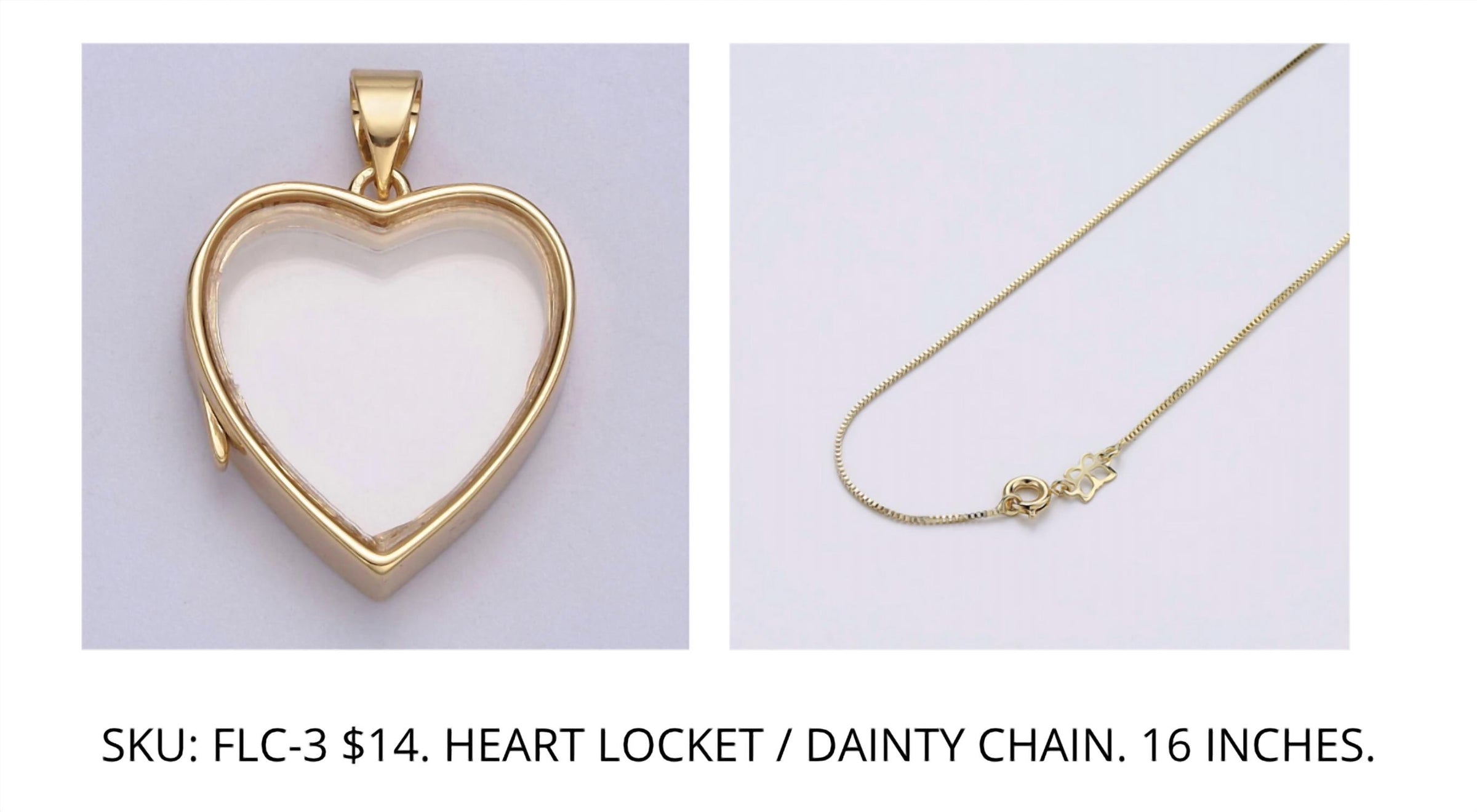 The Crowns - Women's Customized Floating Heart Locket Locket & Chain