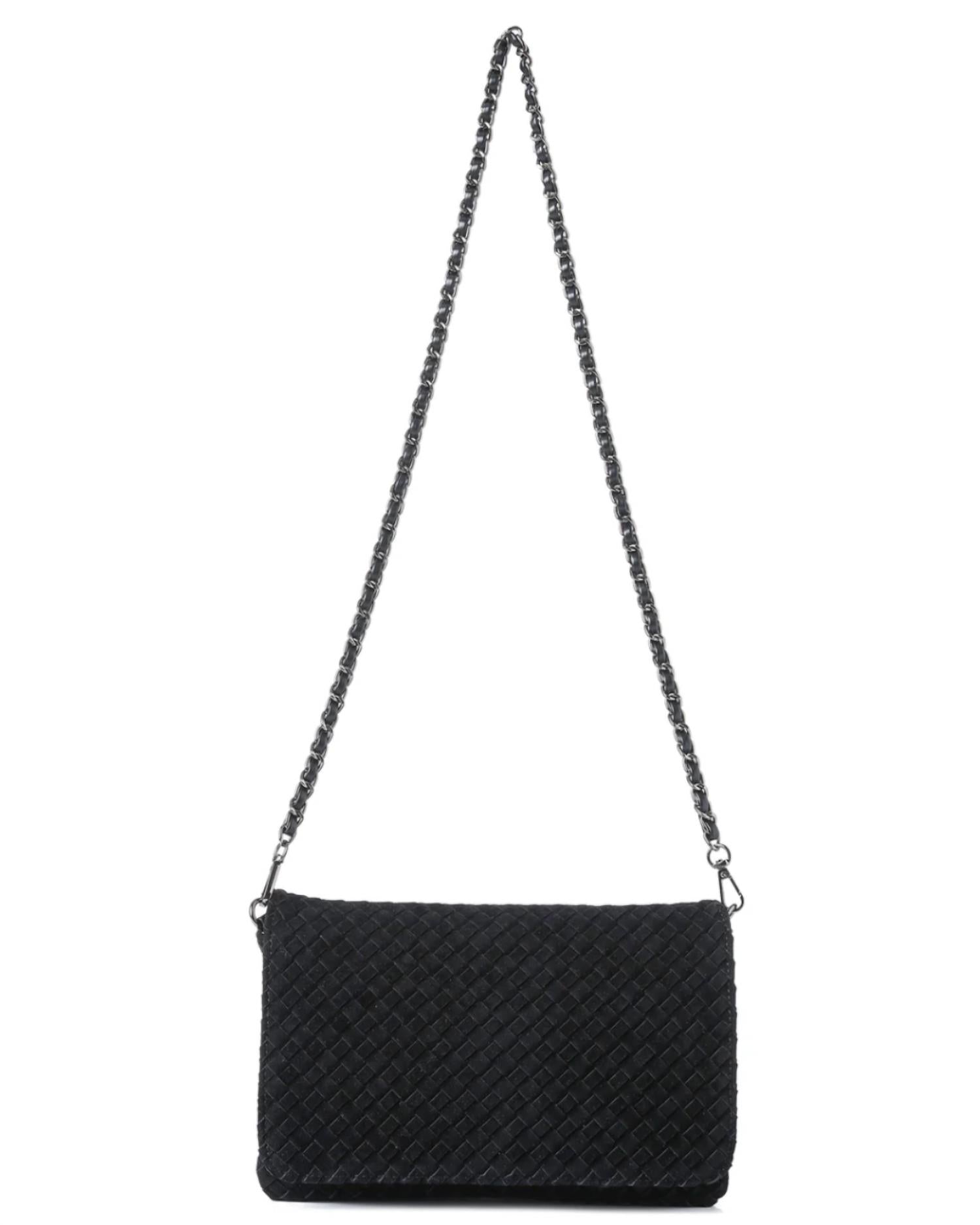 Haute Shore - Women's Lexi Woven Suede Crossbody Bag