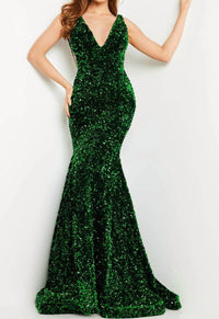 Jovani - Wide Strap Mermaid Evening Gown