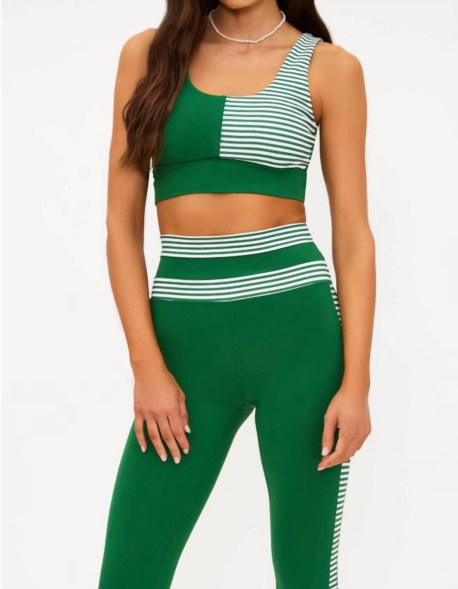 Beach Riot Carina Sports Bra in la palma stripe - women's intimate