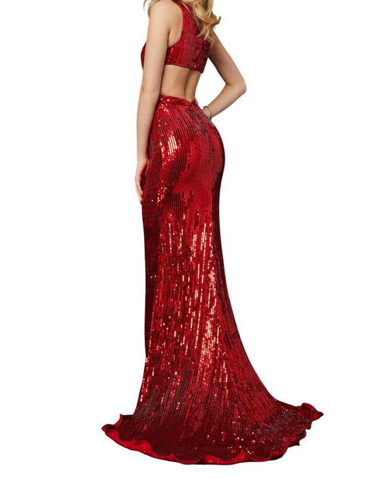 Sherri Hill - Sequin Long Prom Dress