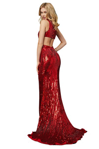 Sherri Hill - Sequin Long Prom Dress