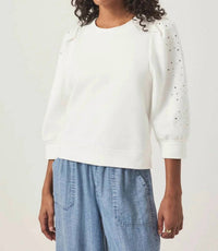 Splendid - Embroidered Eyelet Sweatshirt