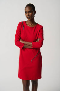 Joseph Ribkoff - KNEE-LENGHT SHIFT ZIPPER DRESS