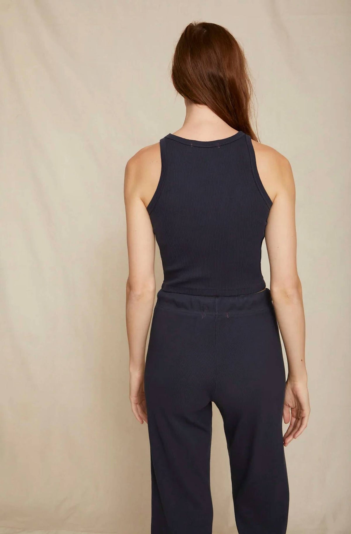 Amo - Crop Rib Muscle Tank Top