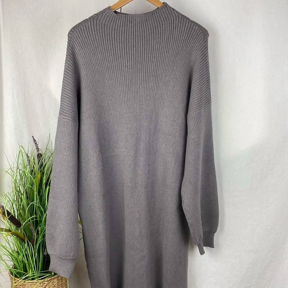 Line And Dot - Long Sleeve Sweater Mini Dress