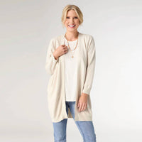Coco + Carmen - Lightweight Heavenly-luxe 3/4 Sleeve Cardigan With Pockets