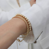 Katie Waltman Beaded Bracelet in gold 1 - women's jewelry - detail view