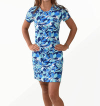 Southwind Hobe Tee Dress in sea petals - women's dress