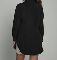 7Diamonds Generation Textured Soft Knit Shacket in black - women's jacket - detail view