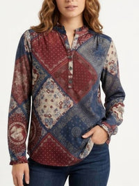 Tasha Polizzi - Sandra Patchwork Print Shirt