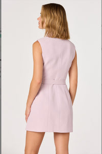 ASTR Women's Kesari Sleeveless Blazer Mini Dress in dusty pink - women's dress - detail view