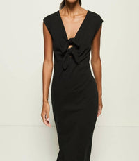 Nation LTD Kalee Column Midi Dress in jet black - women's dress - alternate view