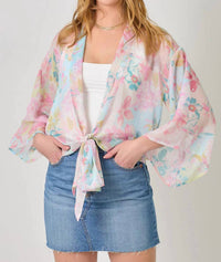 Mystree - Flowy Tie Front Kimono