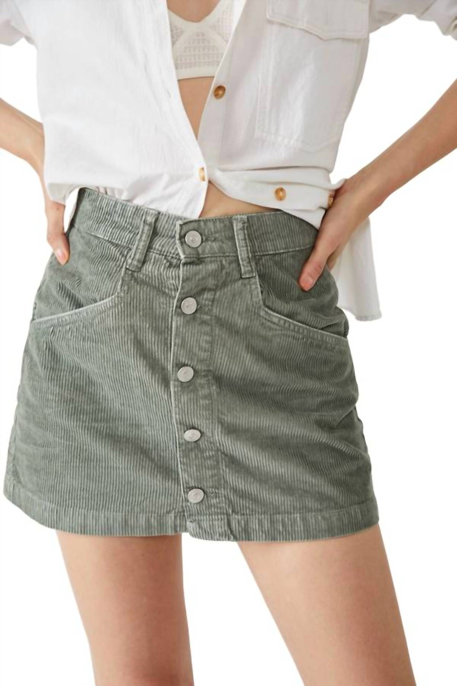 Free People - Ray Cord Mini Skirt