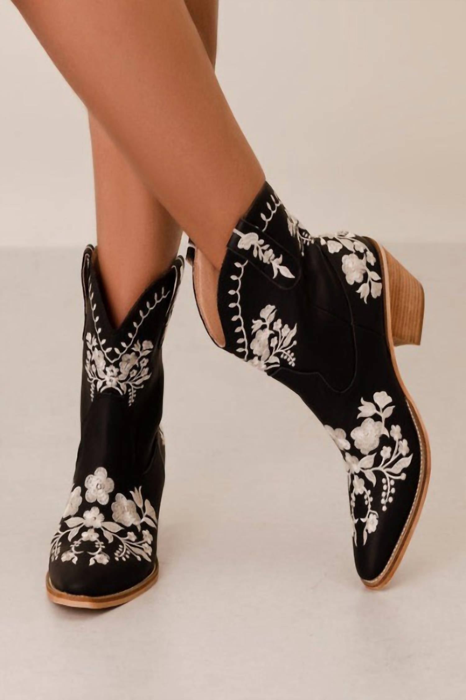 Miracle Miles - Women's Caroline Embroidered Booties