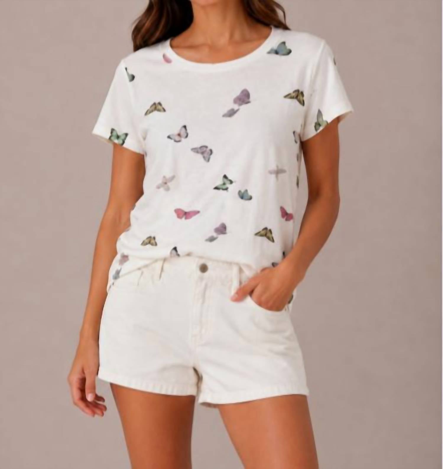 J. Society - Butterfly Short Sleeve Crew Top