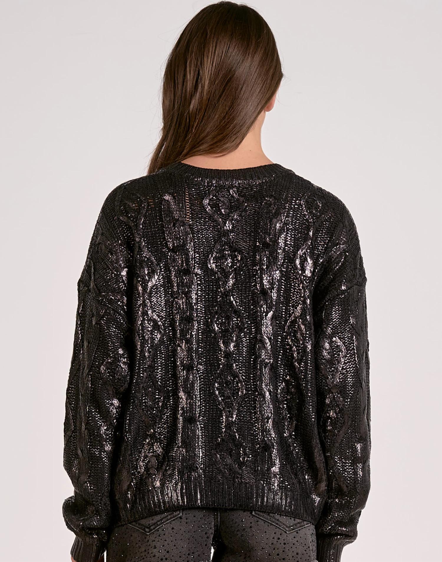 Elan - Coated Cable Knit Sweater