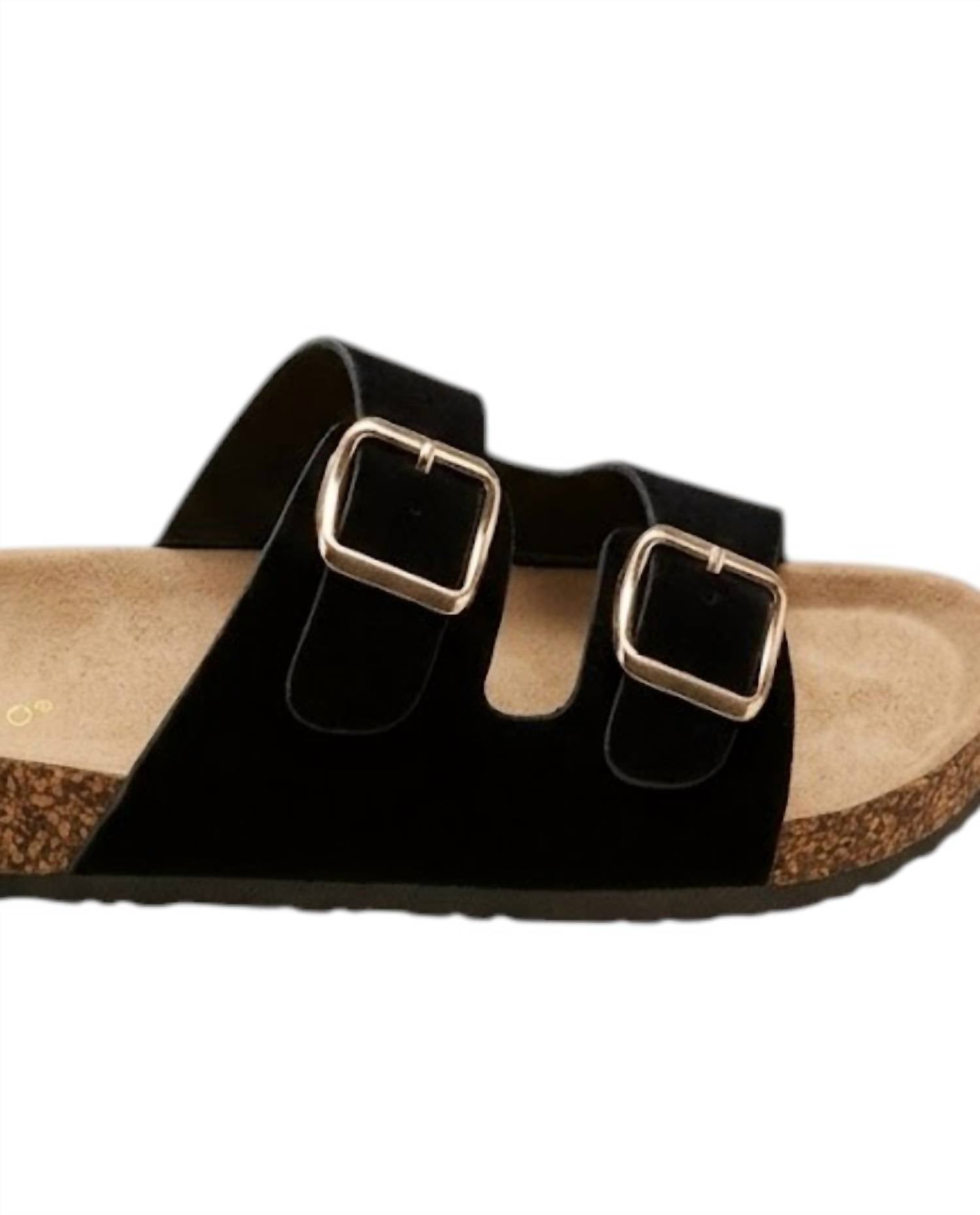 Bamboo Women's Day Out Sandal in black - women's sandal - detail view