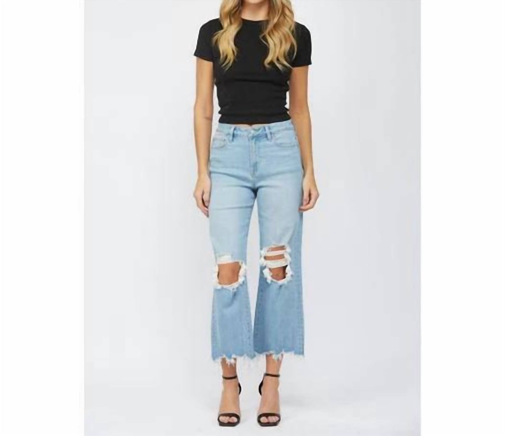 Mica Denim - Vintage Crop Flare Jeans