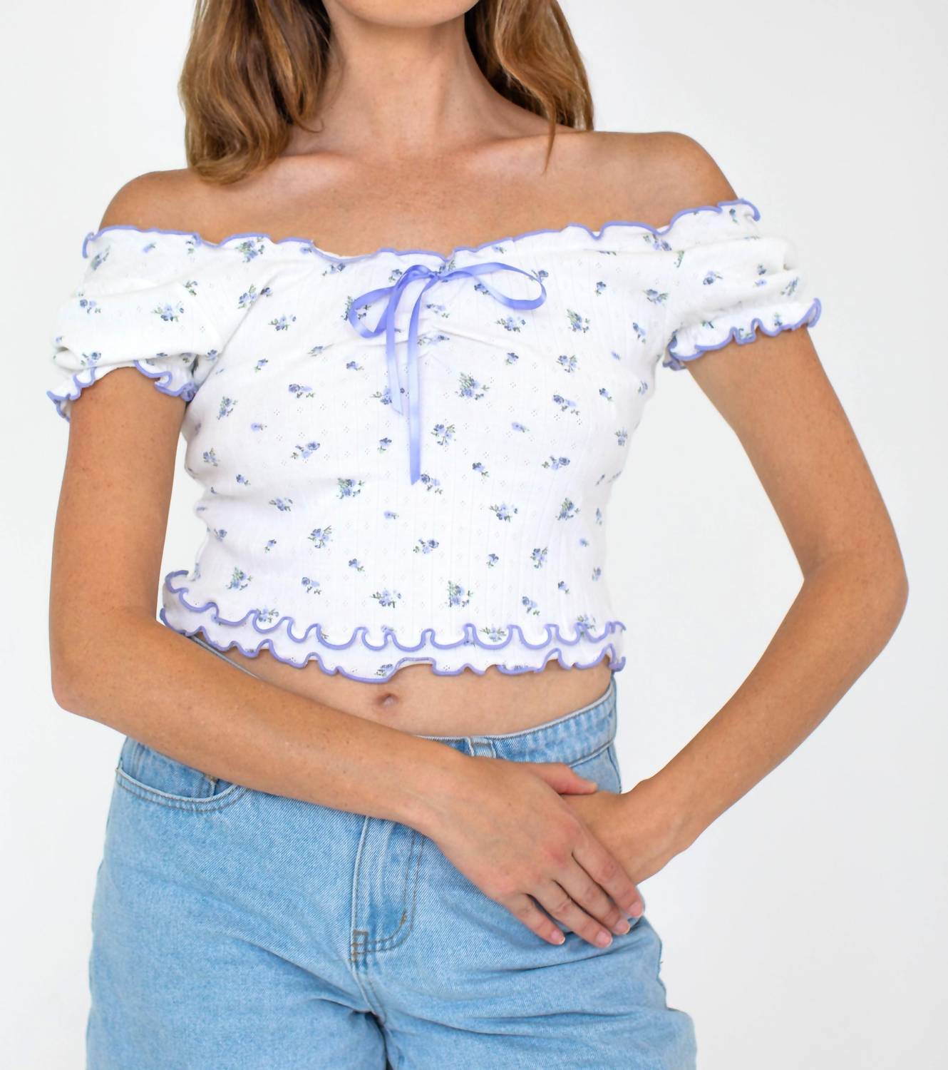 Kestan - Bellflower Ruffle Hem Top