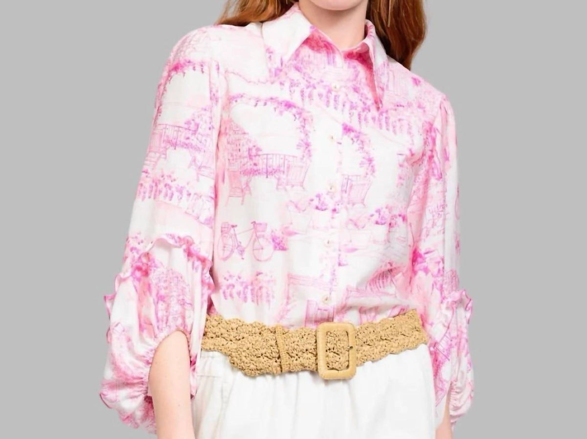 Aggel Knitwear - The Pretty Provence Puff Sleeve Top