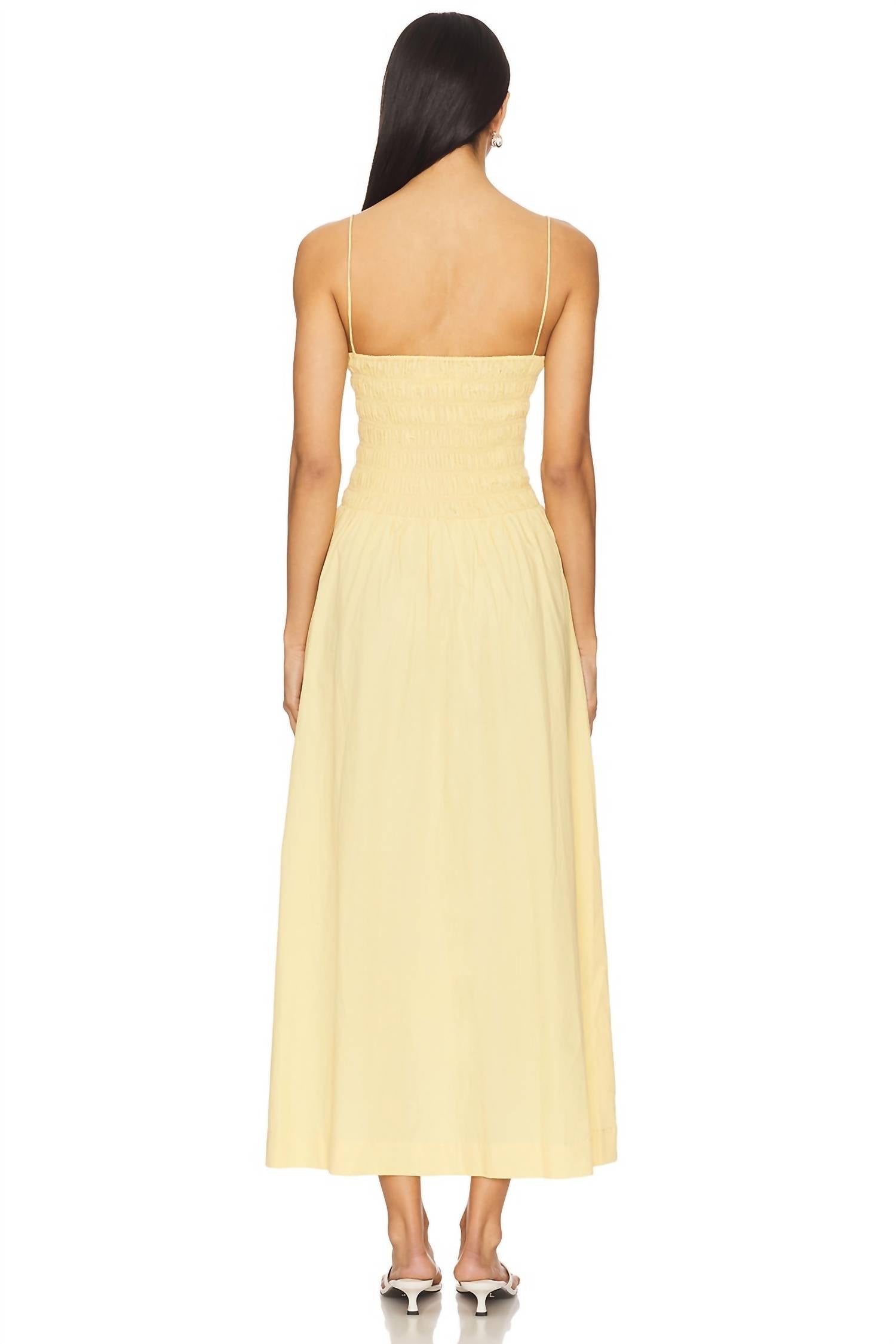 Swf - Ruffled Bodice Midi Dress