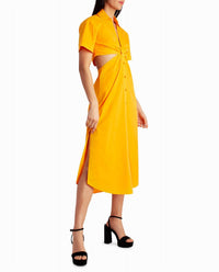 Nicole Miller - Caroline Poplin Midi Shirt Dress